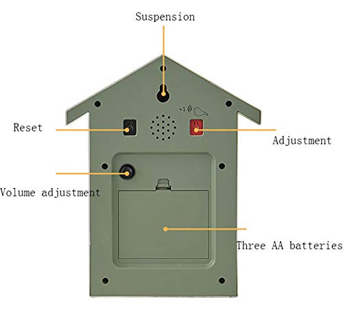 Byjia Cuckoo Clock, Scandinavian Style Wall Clock, Small Bird Hourly Clock, For Wall Art Home Living Room Kitchen Office Décor Decoration,White #TOP7