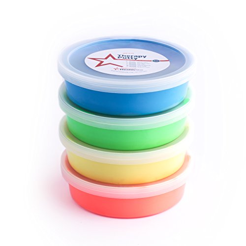 Therapy Putty Resistive Hand Exercise Kit, Set of Four Strengths, 2 Ounce (4 Piece Set)