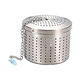 Milageto Loser Tee-Ei aus, Gewürz-Ei-Filter, Marinierter Kugel-Suppen-Tee-, Sieb, Teesieb für Pfefferkörner, Suppenkräuter, l