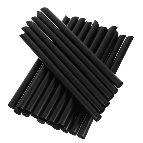 Pitillos desechables negros 19 cm 100 unidades