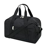 YoKelly Small Duffle Bag 14 inch Carry On Mini Duffel Bag Lightweight for Travel Gym Sport-Black
