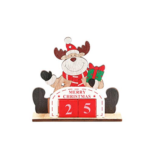 Jeash Christmas Decoration Creative Wooden DIY Calendar Office Desktop Decoration Desktop Decoration New