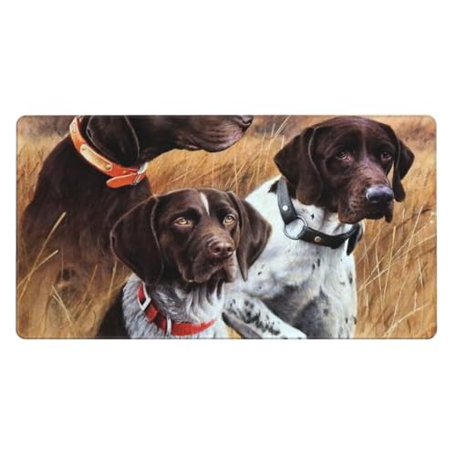 Tapis de souris Braque Allemand grand format 40x70cm avec base caoutchouc