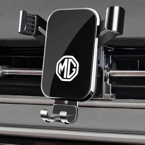 TEMKIN Soporte Movil Coche para MG ZS 2017-2023 360° Rotación Accesorios Movil Coche Soporte Especial para teléfono móvil Operación Sola Mano & Amigable Manos Libres para Teléfonos de 4-7",Black