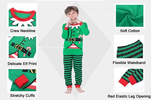 Benaive Matching Family Christmas Pajamas Set Holiday Pjs for Women Men Sleepwear (Green, Elf, 3T) - image 4