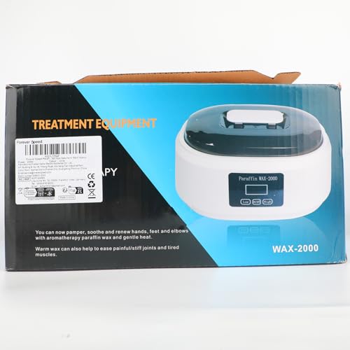 Forever Speed Paraffinbad für hände und füße Set 3400ml Wachsbad Paraffinbad Set für Trockene Raue Hau mit 900g Paraffinwachs Temperaturanzeige 200W Zubehör Tolles Spa Geschenk Weiß