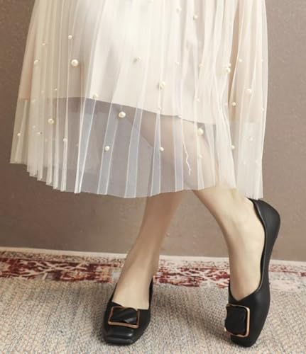 Women's Flat Shoes Faux Leather Round Toe Dress Ballet Flats Comfortable Slip On Ladies Shoes for Office Travel4