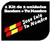 Pegatina Vinilo Bandera España + tu Nombre - Bici, Casco, Pala De...
