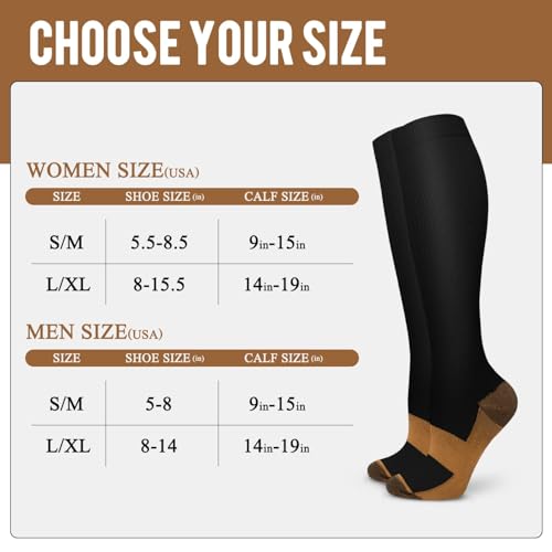 Image of Compression Socks for Women & Men (20-30mmHg) 1 /3 /7 Pairs - Best for Running, Travel,Cycling,Pregnant,Nurse