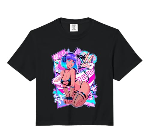 Sexy Anime Girl Japanese Sexy Demon Girl Cosplay Comfort Colors Crop Top