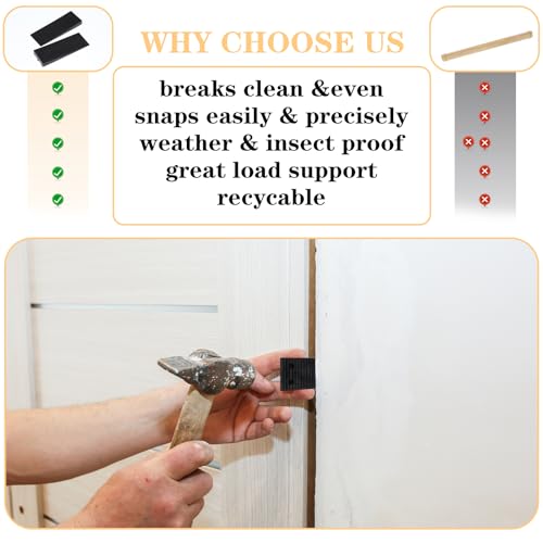 Image of Mabor 16Pcs Shims and Wedges for Leveling, Furniture Levelers for Uneven Floors, Plastic Shims for Leveling Toilet /Feet, Adjustable Blocks Furniture Shims Wedges Trimmable Fix Highest Side 0.31 inch