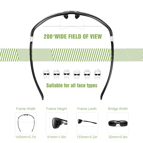 3 pack polarized sports sunglasses for men mens sunglasses wrap around uv protection for cycling fishing driving