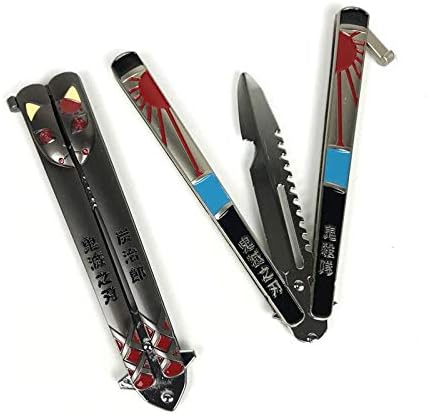 Amazon 鬼滅の刃 グッズ 鬼滅の刃 日輪刀 ハロウィン アニメーション環境 アニメ バタフライナイフ すべての金属 合金 武器 モデル 学生環境 おもちゃ 2 シルバー アニメ 萌えグッズ 通販