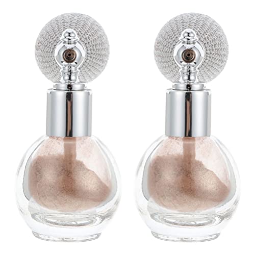 KALLORY 2pcs Spray Glitter Spray Mist Bottle for Hair Body Face Tools Body Fragrance Bottles Hair Glitter Spray Bottle Highlighter Supply Makeup Accessory Gloss Sprayer