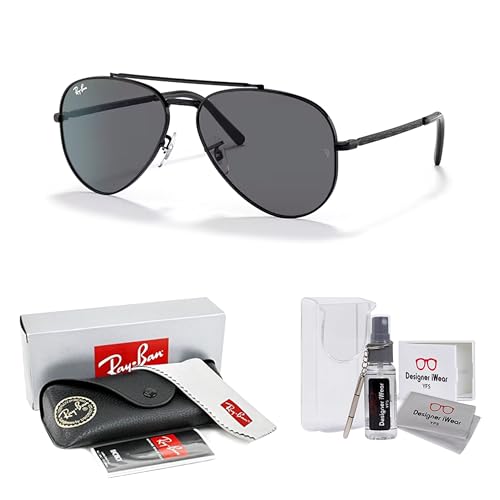Ray-Ban New Aviator RB3625 Aviator Sunglasses for Men for Women +BUNDLE with ACCESSORY EYEWEAR KIT2