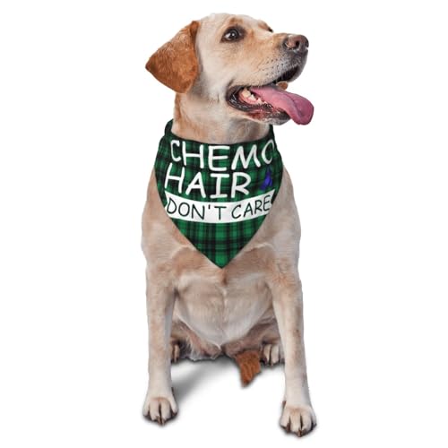 Chemo Hair Don't Care Colorectal Cancer Dog Scarf Pet Bandana
