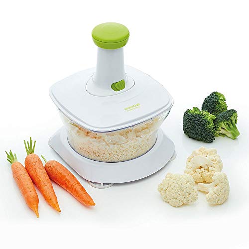 Healthy Eating 'Rice 'n' Slice' Picadora de Verduras / Máquina para Hacer Arroz de Coliflor, 30 x 18,5 x 20 cm - Blanco / Verde