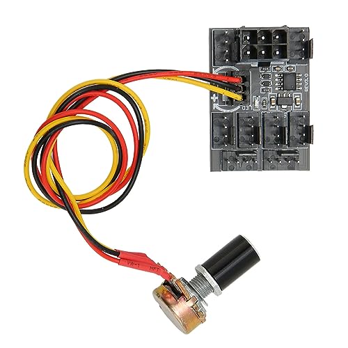 BONKZEBU 4-pinowy 3-pinowy Koncentrator Wentylatora PWM Kontroler Prędkości DC 12 V do Komputera PC, Gruby Klej do Mocowania, Elastyczny Przedłużacz, Długoterminowa stabilność, Gracze/entuzjaści