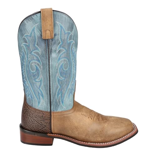 Smoky Mountain Western Boots Mens Cole Leather Brown Blue 44223