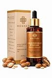 Huile d'Argan Bio Pure – 100% Naturelle Pressée à Froid au Maroc – Visage, Cheveux & Ongles – Anti Rides, Éclat & Hydratation – Flacon Verre Ambré 50ml – MEQNES