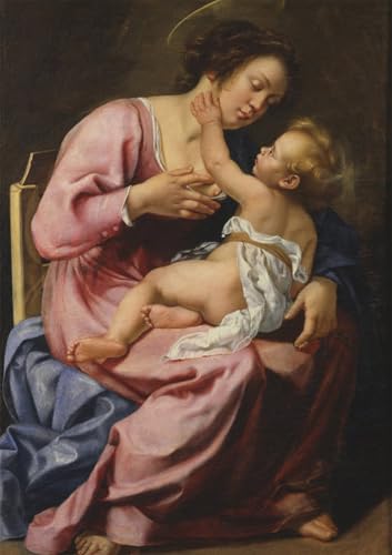 Artemisia Gentileschi impression sur toile haut de gamme de l'œuvre Dame et enfant