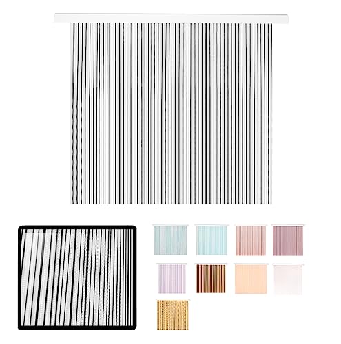 LUCA HOME   Cortina Puerta Exterior e Interior   Cortina de Puerta en PVC alumnio   Cortina fácil instalación   Evita Insectos y bichos (Transparente Negro, 90cm)