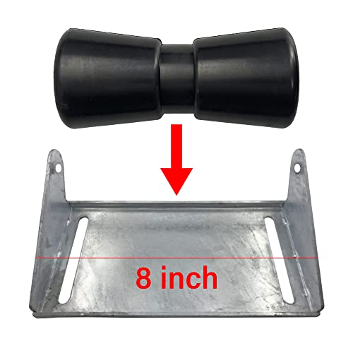 Colofulway Black Rubber Boat Trailer Keel Rollers Fits 8 Inch Boat Trailer Bracket #TOP1