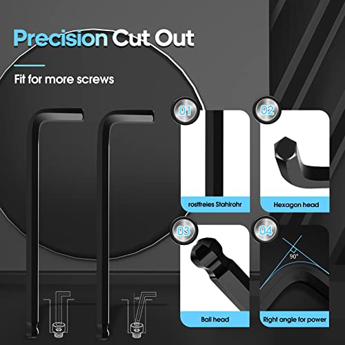 Disen 13 Pieces Hex Key Allen Wrench Set Metric Size With Ball End, 1.27-10 Mm, Long Arm Ball Design, Chrome Vanadium Steel #TOP4