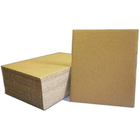 36 Packs 12x12 Inch Cardboard Sheets, Premium Brown Kraft Corrugated Cardboard Divider Inserts Bulk Flat for Shipping, Mailing, DIY Décor and Crafts Cover