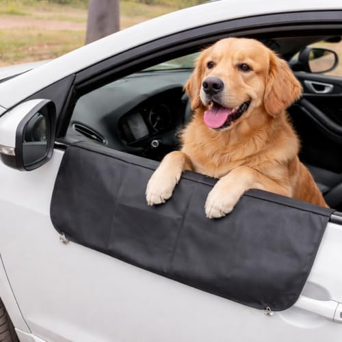 Protetor de Porta de Carro para Pets - Capa Impermeável Anti-Arranhão Universal em Poliéster - Compatível com Sedãs, SUVs e Hatches - Fácil Limpeza (Par/Unidade)