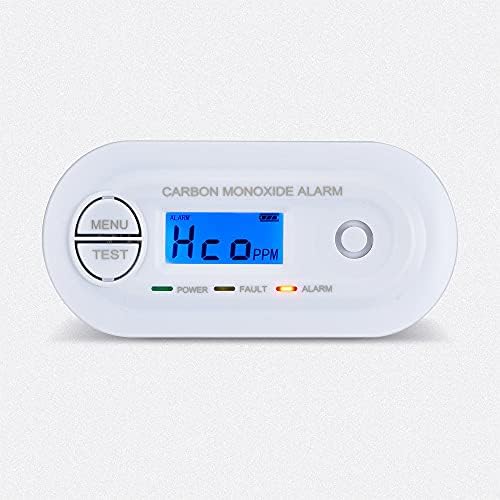 Scondaor Carbon Monoxide Alarm Detector EN 50291 Certified, CO Alarm Detector with Digital Display, Battery Powered, 10 Year Sensor