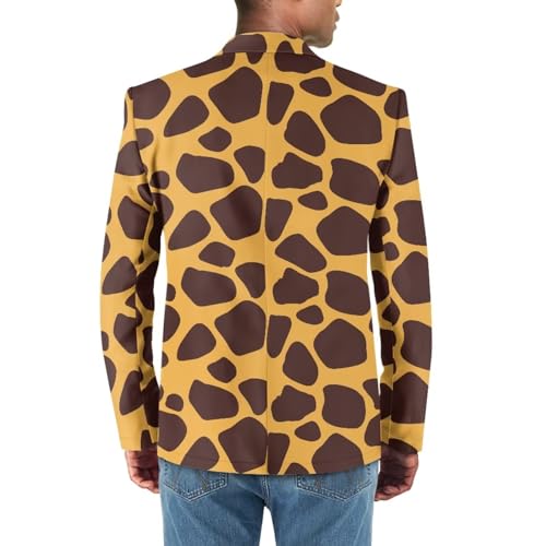 TOADDITDO Mens Suit Jacket Blazer One Button Open Front Long Sleeve Dress Coat for Prom Dinner Wedding2