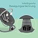 Bebeconfort Jolana, Babywippe elektrisch, 0–6 Mon (9 kg), automatische Bewegungserkennung, 12 beruhigende Lieder, 5 Naturgeräusche, verstellbare Rückenlehne, 2 Liegepositionen, Tinted Graphite
