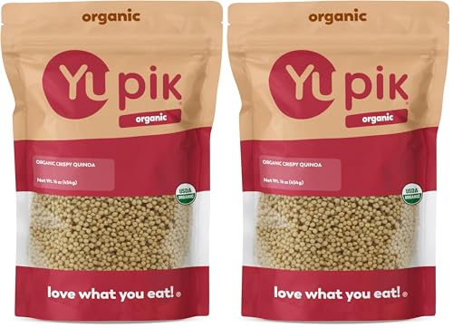 Yupik Organic Crispy Quinoa, 16 oz, Gluten-free, Source of fiber & nutrients, Crunchy topping, Versatile ingredient, Perfect for baking & recipes (Pack of 2) image 5