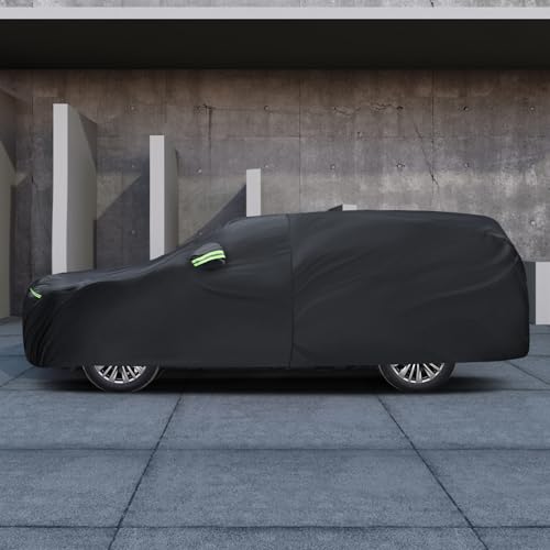 Image of Car Cover Custom Fit for Toyota Highlander 2001-2026, Migaven Waterproof Full Exterior Cover Sun Rain Protection with Door Zipper and Cotton Lining