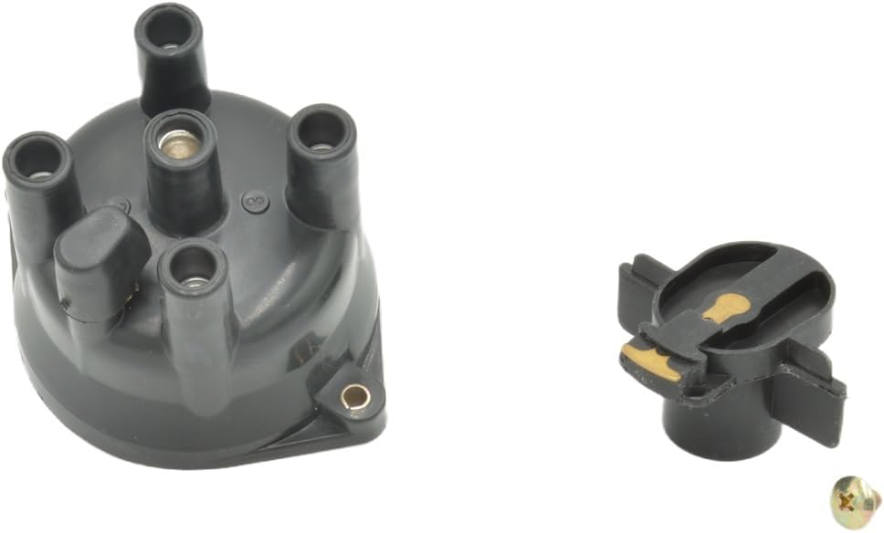 DCR33 Distributor Cap and Rotor Set - Compatible with Nissan 240SX, D21, Micra, Pickup, Pulsar, Sentra, DL, GL, GL-10 & Loya