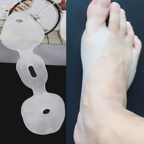 Image of 2 Pair Tailor's Bunion Corrector Elastic Big Toe Stretcher Bands Straightener Pinky Toe Separators Curled Little Toe Spacer for Women Overlapping Toes Hammer Toe Hallux Valgus Pain Relief