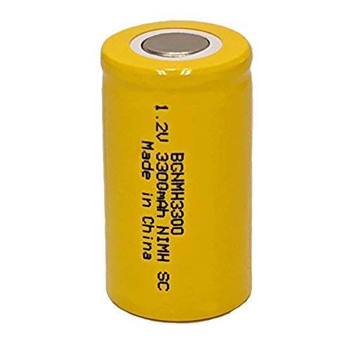 BatteryGuy BattryGuy 1.2 Volt 3300mAh Sub-C Ni-MH Cell/Flat Top (Rechargeable)