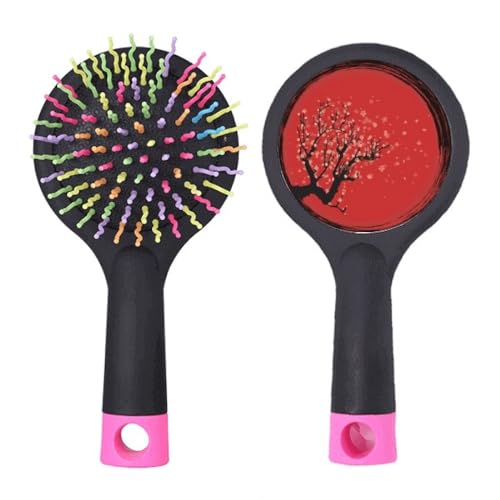Brosse à cheveux démêlante salon coussin d'air motif Japon rouge blanc art