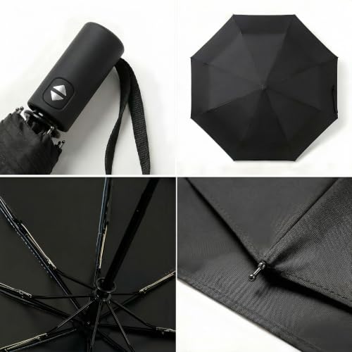 Image of BAODINI Small UV Protection Travel Umbrella Compact for Rain and Sun UPF 50+ Windproof Portable 42 inch Umbrella for Women and Men