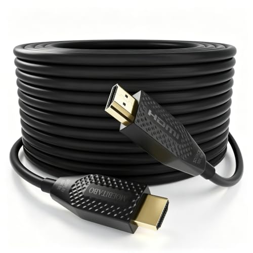 Image of 8K Long Fiber Optic Hdmi cable in-Wall CL3 Rated 48Gbps 100FT Ultra High speed HDMI 2.1 Cord 8K@60Hz 4K@120Hz 10K@30Hz HDCP 2.2&2.3, eARC HDR10 Dolby Compatible with Laptop /PS5 /TV /PC /Switch /Mac /Xbox