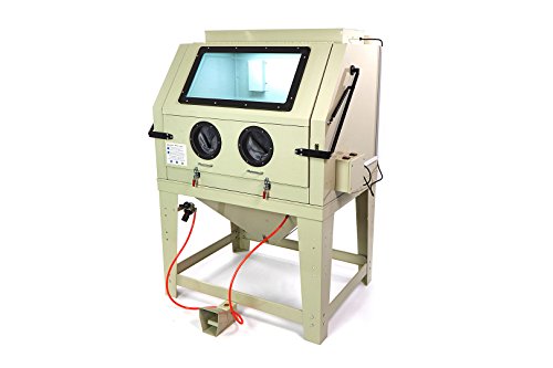 Cabina de chorro profesional con aspiración 990 litros SBC – Negro – dispositivo de...