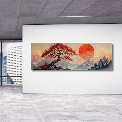 Affiche érable japonais 65x195 cm sans cadre pour déco murale
