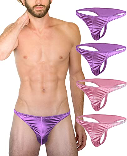 B2BODY Satin Mens Thongs Underwear Panties Silky Sexy Man G String Thong Undies2