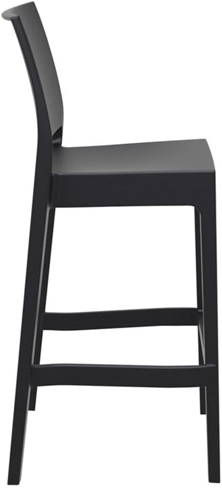 Compamia Siesta Maya Resin 29.5" Barstool in Black (Set of 2)