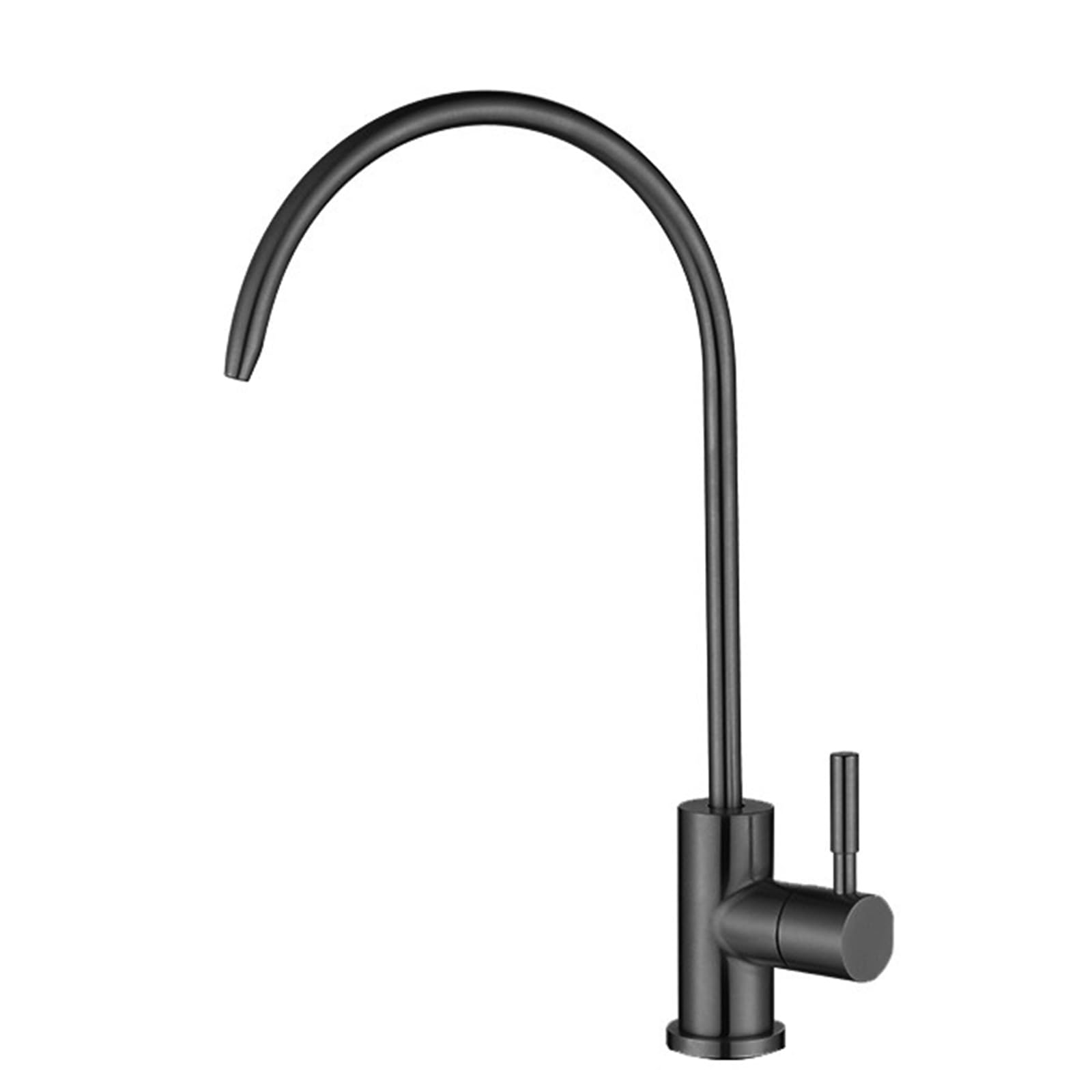 Robinet de cuisine gris avec filtre double action et bec rotatif 360