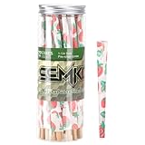 SEMKONT Flavored Rolling Paper | 72 pack| King Size Flavored Pre-Rolled Cones | Flavored Cones with Tips and Paper Stick Rolling Papers (strawberry)