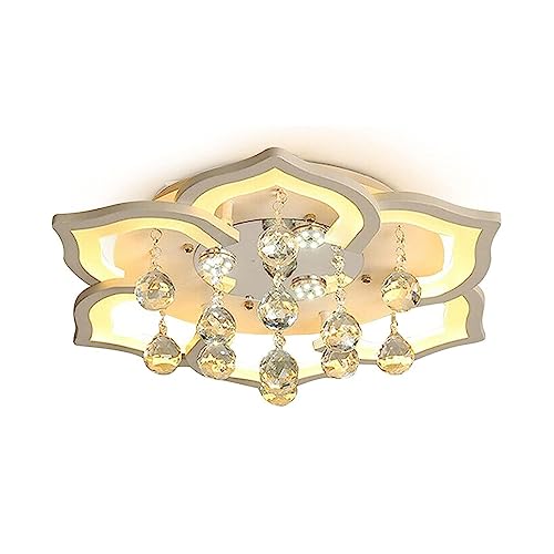 Chandelier cristal acrylique de prestige 20 LED avec plafonnier géométrique pour grand hall