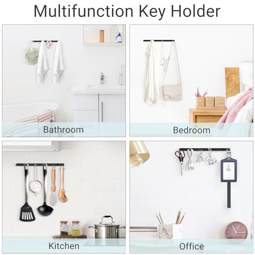 Mkono 2 Pack Key Holder For Wall Metal Key Hooks To Hanging Hat Towel Wall Mount Key Rack Organizer Storage Keychain For Entryway Hallway Door Bathroom Living Room Office Dorm Kitchen thumb #3