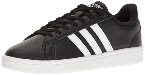 adidas NEO Women's Cloudfoam Advantage W Fashion Sneaker, Black/White/Black, 7.5 M US